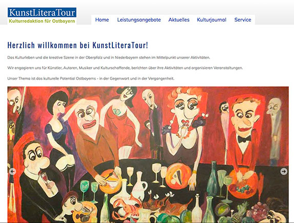 Webdesign für die Kulturredaktion Ostbayern
